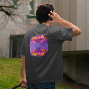 Sunset Spectrum Wave Back Print